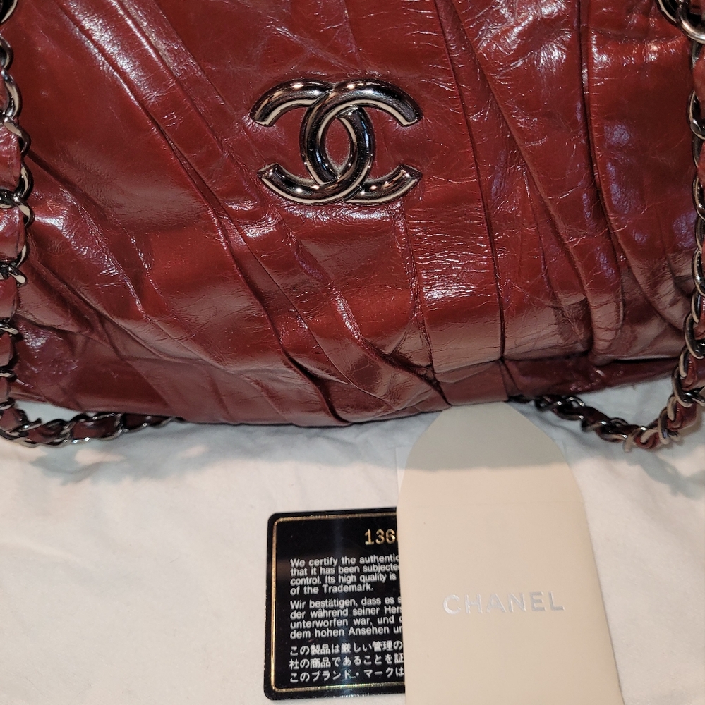 Authentic Chanel Burgundy Tote